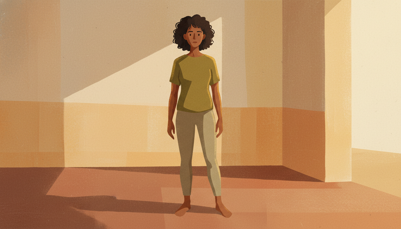 Person speaking confidently in a conversation, demonstrating assertive communication