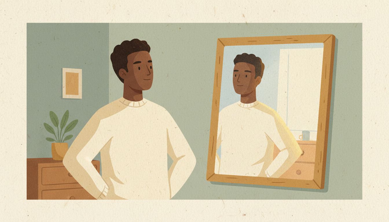 Person practicing assertive body language and communication, representing assertiveness skills