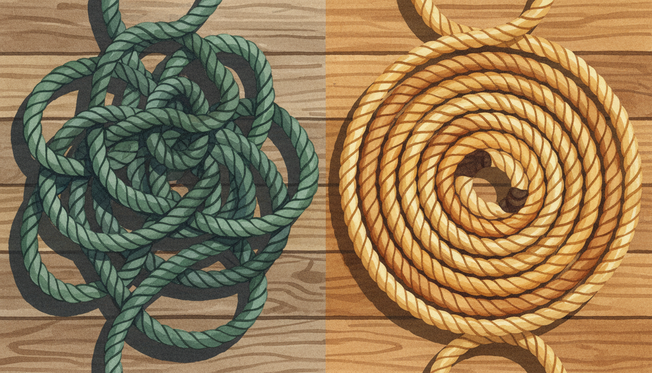 Side-by-side comparison showing healthy and unhealthy boundary examples