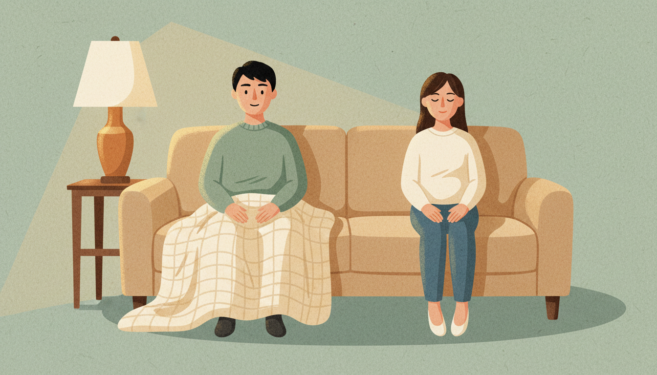 Two people having an honest conversation, representing healthy relationship boundaries