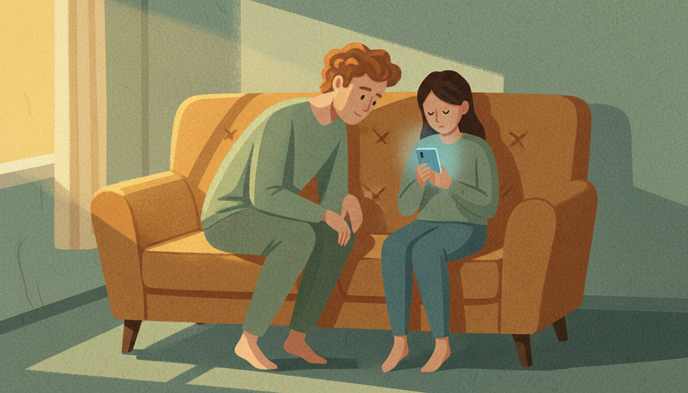 Couple in an imbalanced relationship dynamic, representing codependency in relationships