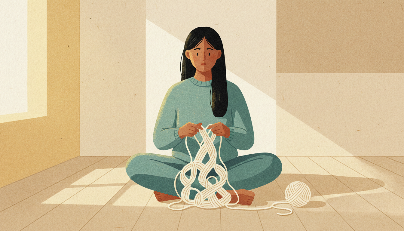 Two people in a relationship where boundaries between them are unclear, representing codependency