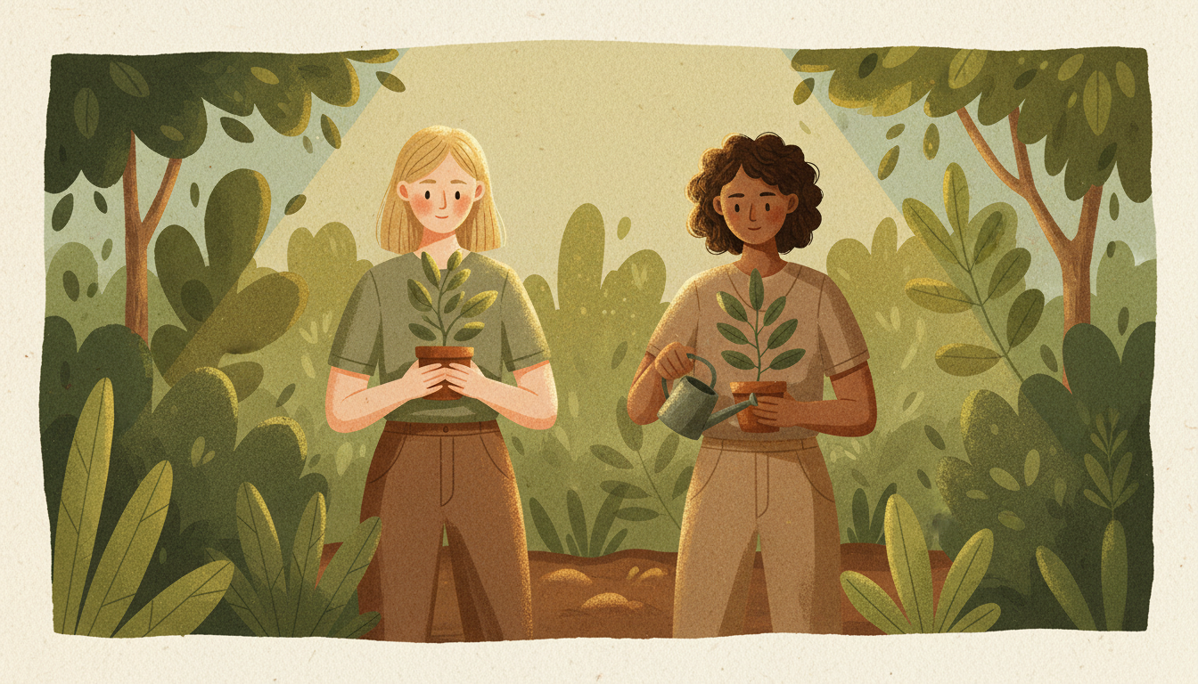 Two relationship dynamics side by side showing codependency versus interdependence