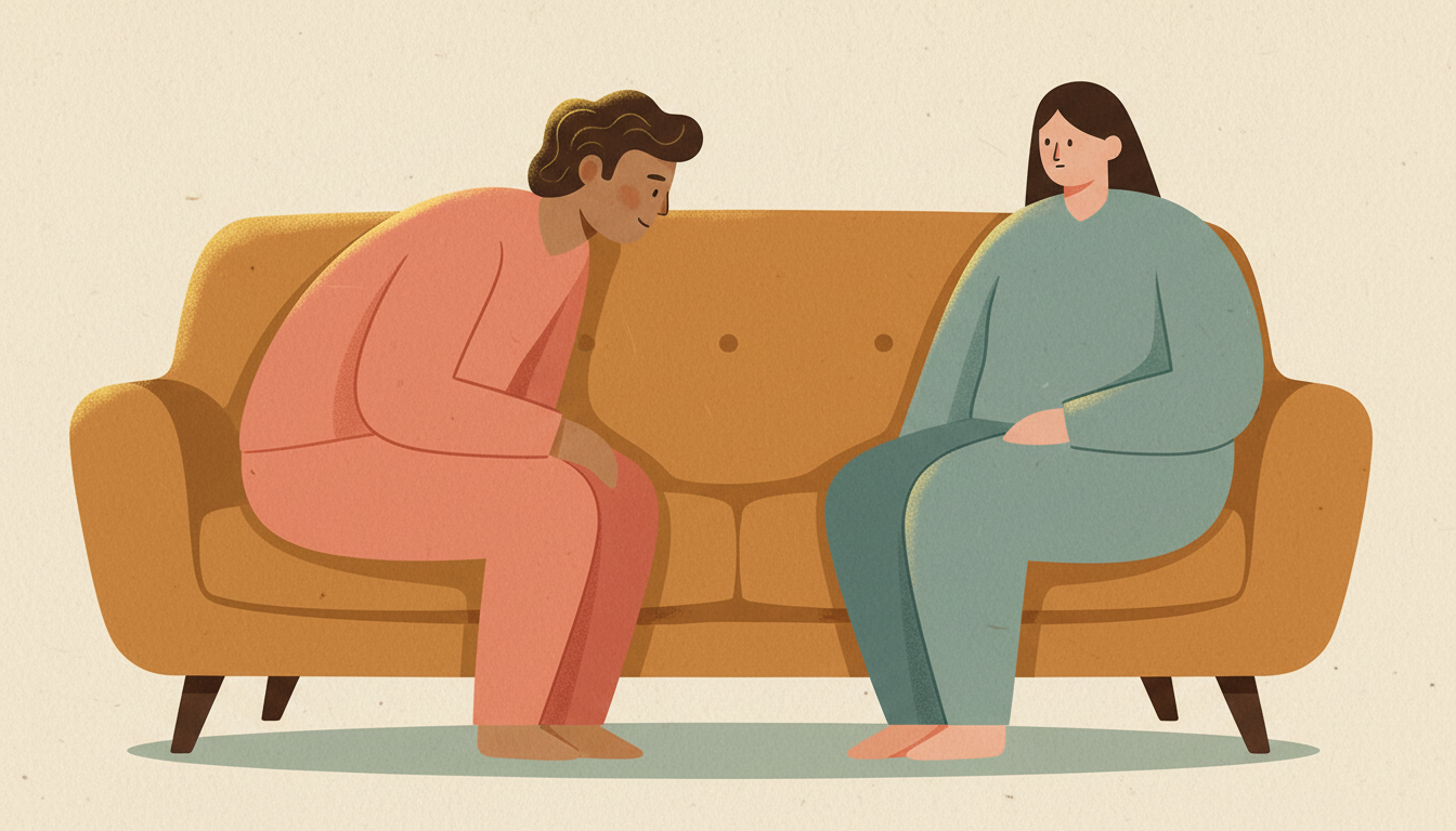 Person bending over backward to accommodate their partner, representing people pleasing in relationships