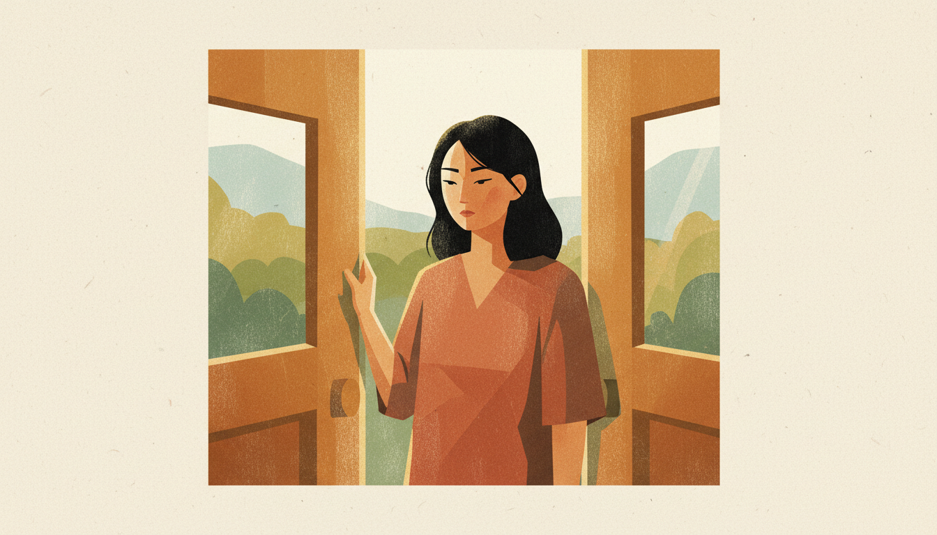 Person standing confidently after saying no, representing the transformative power of declining