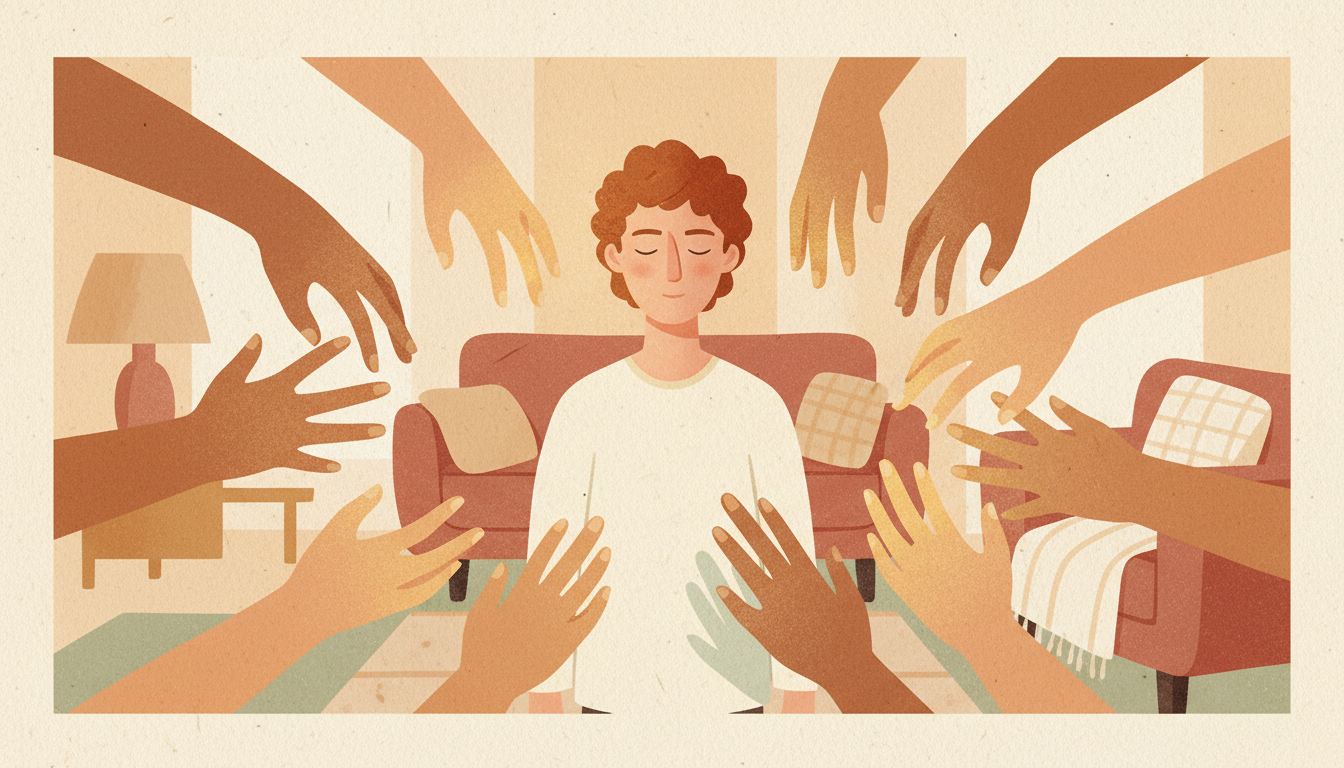 Adult child navigating blurred family boundaries, representing enmeshment in families