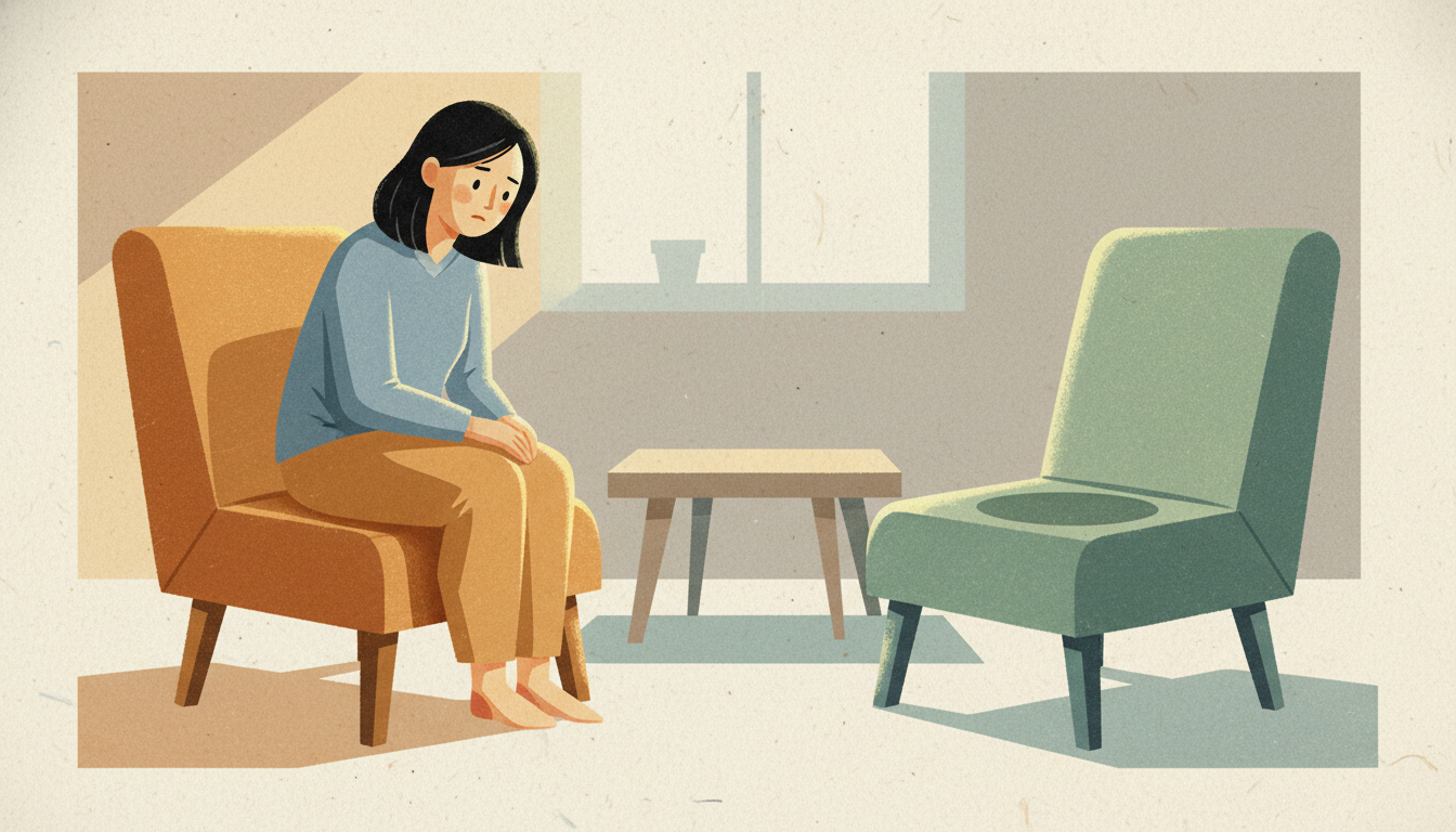 Two people in the same room with a visible emotional wall between them, representing the silent treatment in relationships