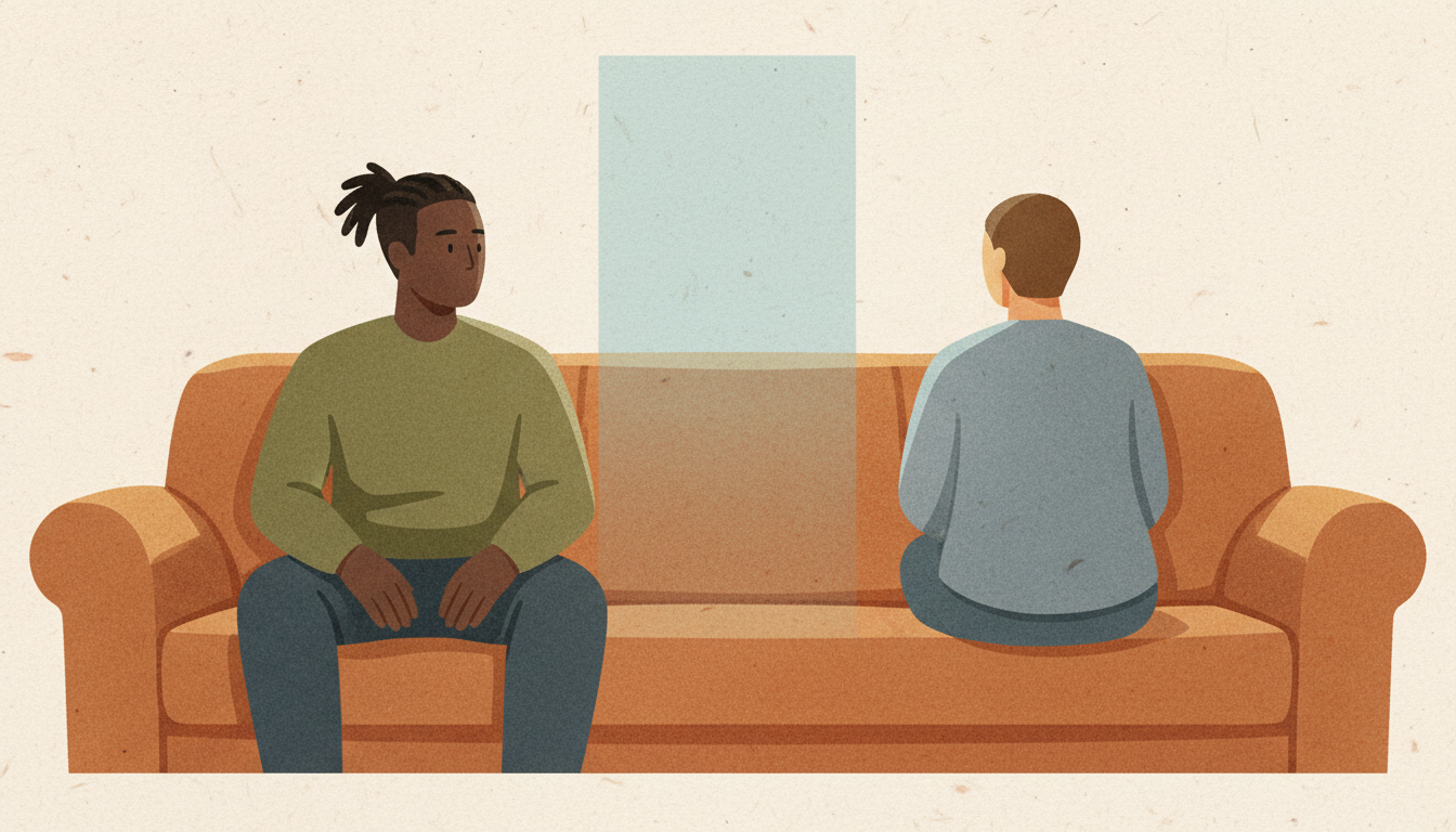 Couple with one partner shut down and the other searching for connection, representing stonewalling in relationships