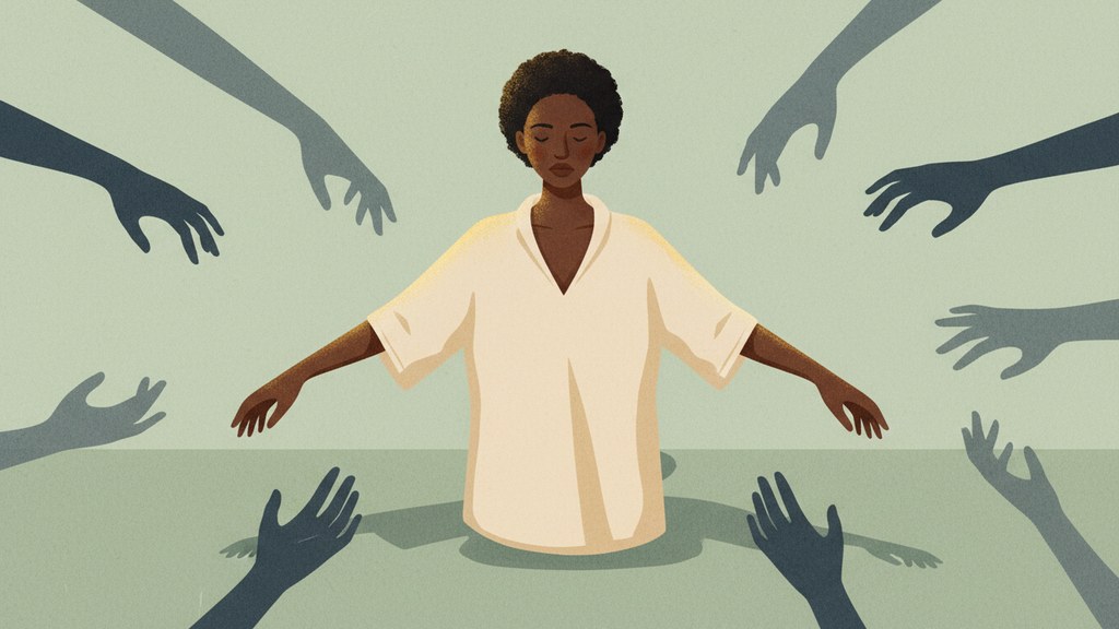 Illustration related to emotional manipulation and the parent who won't stop pushing