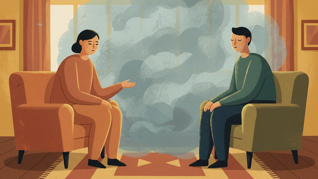 Illustration of the difference between healthy space and the silent treatment