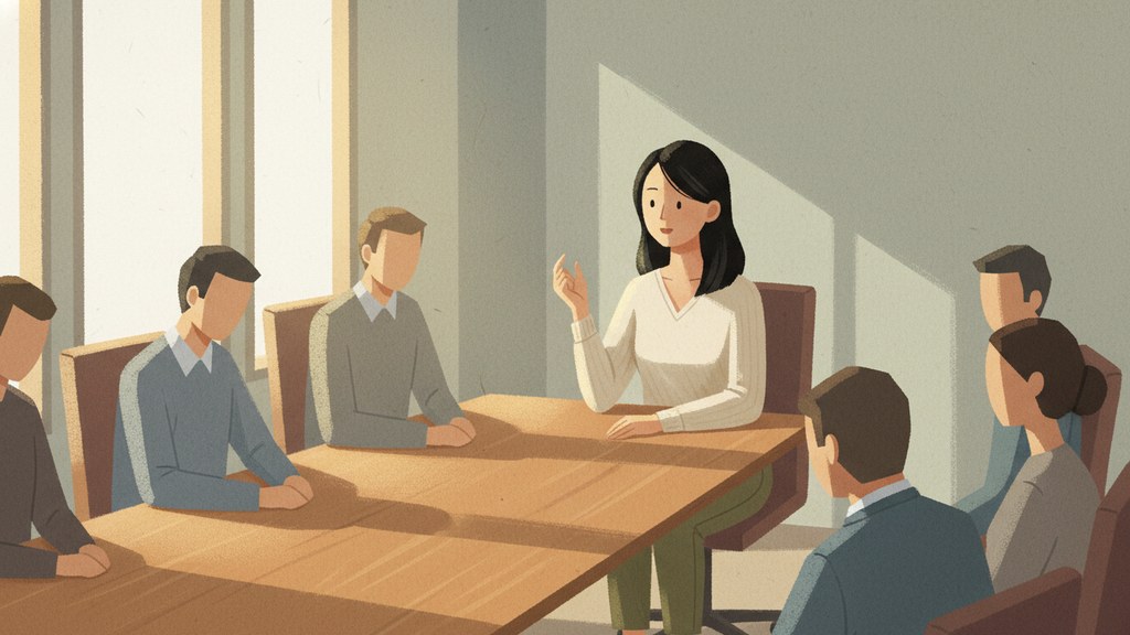 Illustration related to scripts for speaking up in meetings